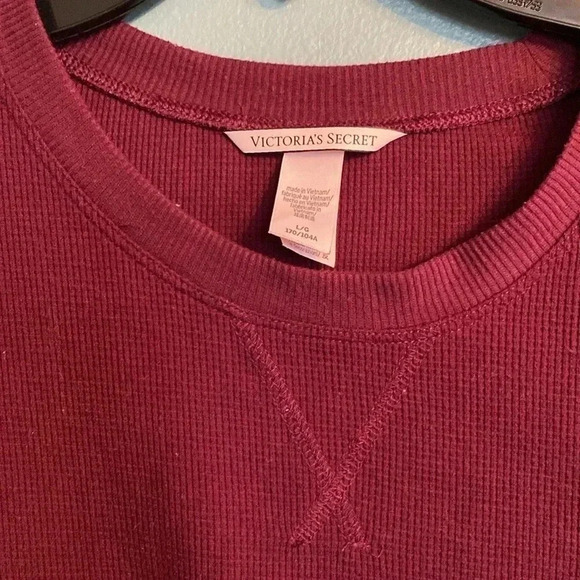 Victoria secret sleep shirt - burgundy - size large - Picture 2 of 7